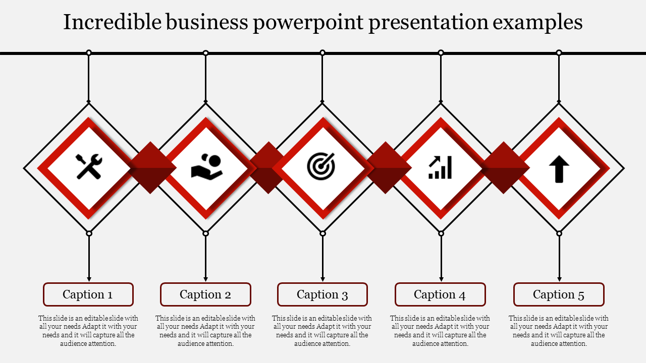 Free - Business PowerPoint Presentation Slide - Five Nodes